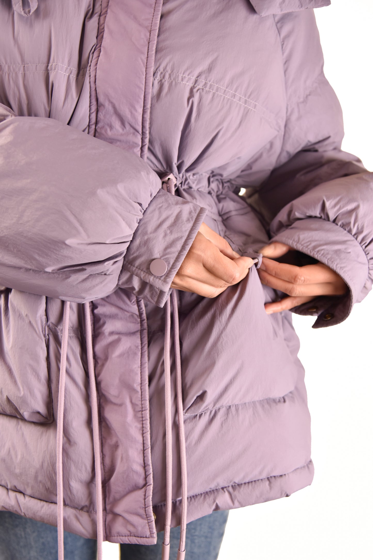 Drawstring Down Puffer Jacket