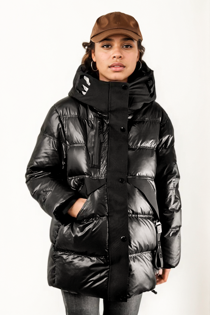 Premium Black Short Down Jacket - Elegant and Warm